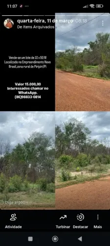 Terreno medindo 10 x 50