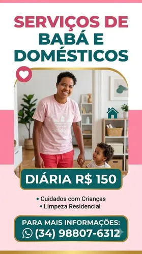 Freelancer de babá e serviços domésticos