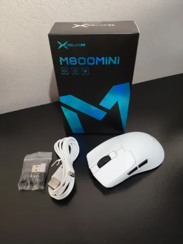 Mouse Gamer Delux M800 Mini | PAW3311 | Wireless Tri-Mode | 46g | Novo Lacrado
