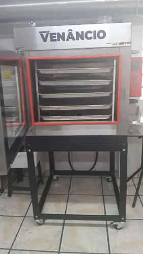 Forno turbo 5 assadeira elétrico inox 220v Venâncio