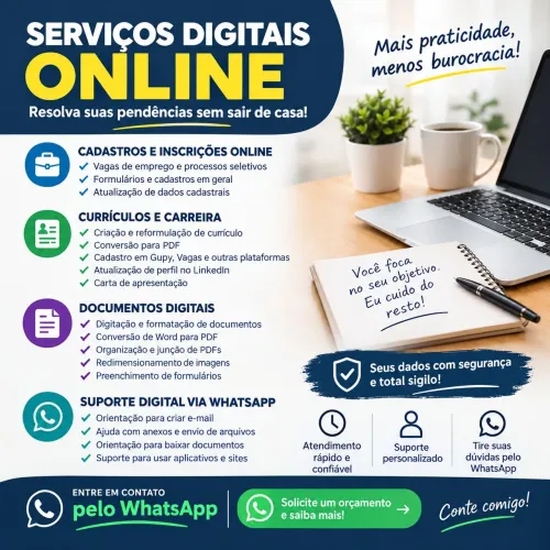 Serviços Digitais Online | Currículos, Cadastros, Inscrições e Documentos