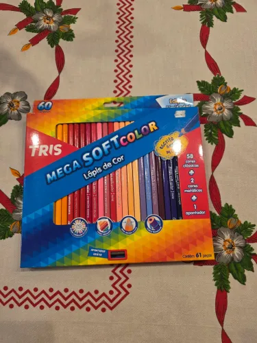 lápis de cor tris mega soft color 60 cores vintage
