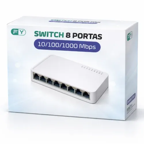 Switch Ethernet 8 Portas Gigabit 10/100/1000Mbps RJ45 IEEE802.3u/ab SOHO retirar no local 