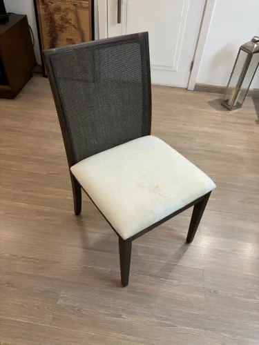 Conjunto Cadeiras Mesa de Jantar Palhinha e Madeira