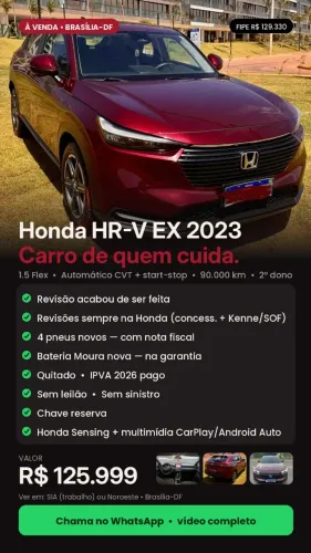 Honda HR-V EX 1.5 Sensing 16V 5P Aut. 2023