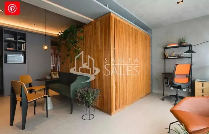 Apartamento à venda em São Paulo-SP, Pinheiros: 1 quarto, 2 banheiros, vaga de garagem, 44