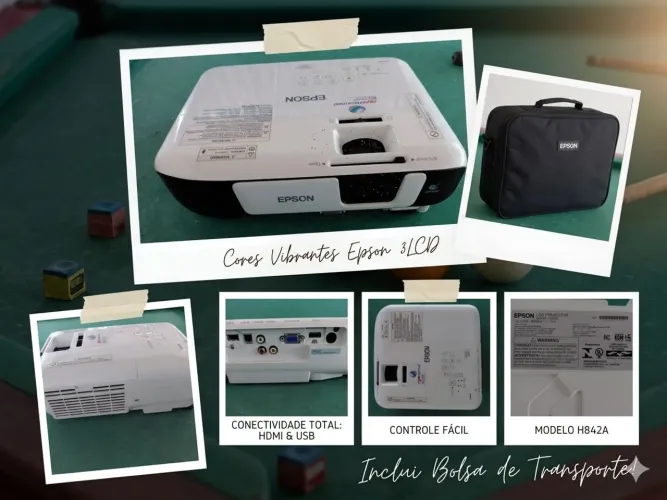 Projetor Epson PowerLite S41+ (H842A) HDMI - Com Bolsa de Transporte