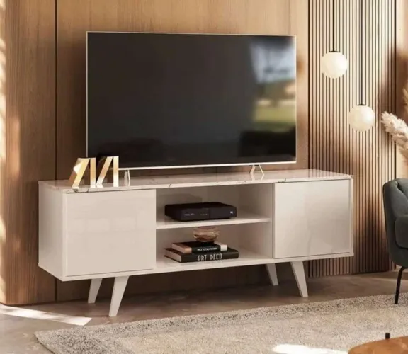 RACK BRANCO MARMORIZADO/ NOVO/ ENTREGA GRÁTIS
