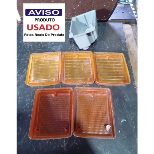 Trio de lentes e lanterna dianteira Kombi o par / as peças são paralelas.