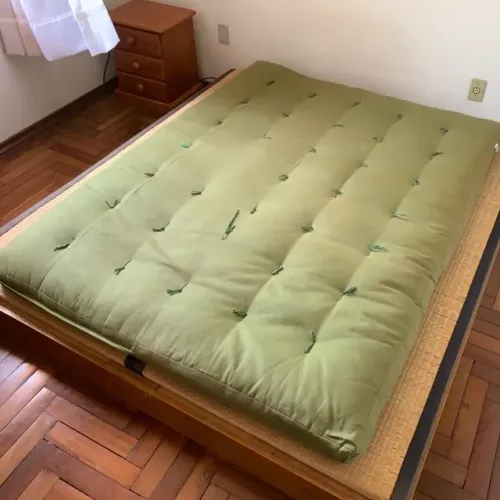 Cama Japonesa Completa + Tatame Natural + Futon - Pouquíssimo Uso