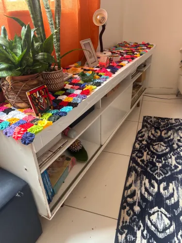 Doação de rack de mdf branco - Retirada na graça