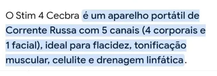 Vendo Aparelho de Corrente Russa