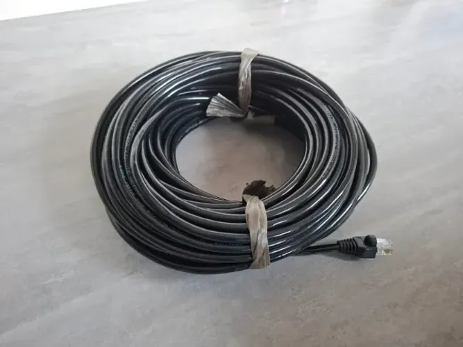 CABO DE REDE CAT6 25 METROS PRETO GIGABIT ULTRA VELOCIDADE