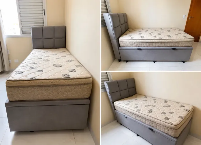Cama box baú com colchão 