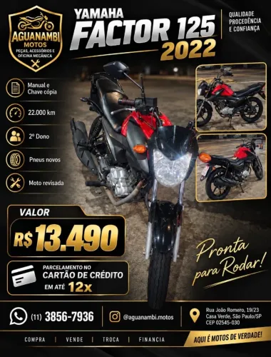 Motos Honda 160 Start 2025 / Motos Yamaha Factor 150 2025