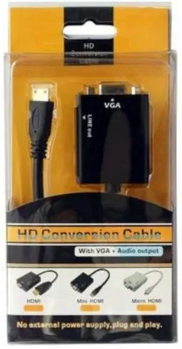 CONVERSOR HDMI PARA VGA COM AUDIO