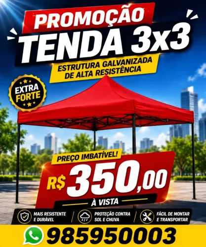Tenda 3*3 primeira linha 