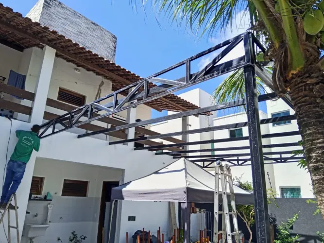 Coberturas, fachada em ACM , e telhas galvanizado! 