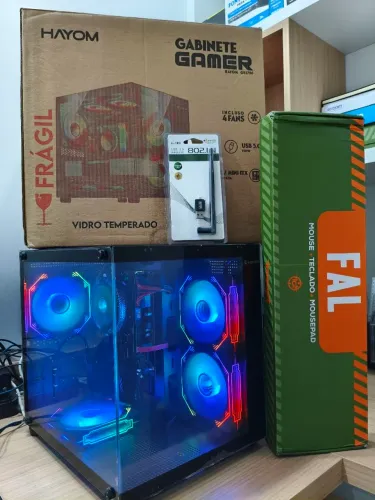 CPU AQUÁRIO GAME + WIFI + KIT TECLADO