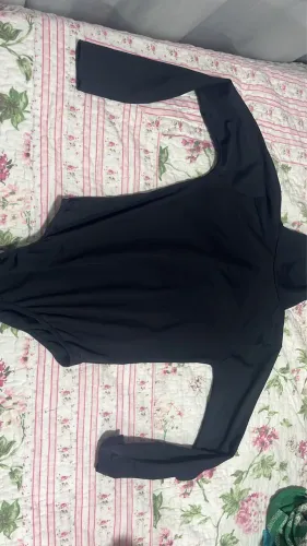 Body preto manga longa tlf jeans 