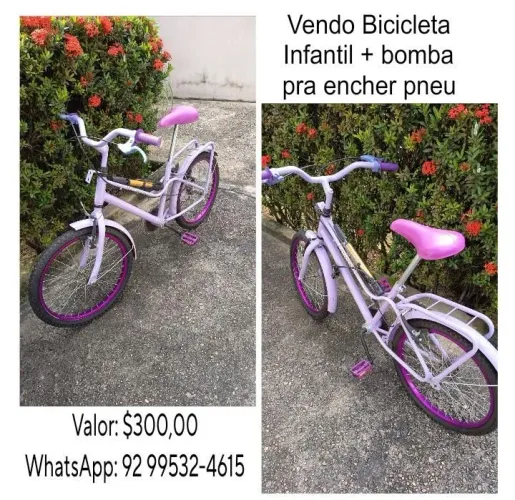 Bicicleta infantil conservada, não faço entrega para mas informações *82