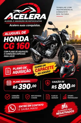 Aluguel com aquisição CG 160 FAN