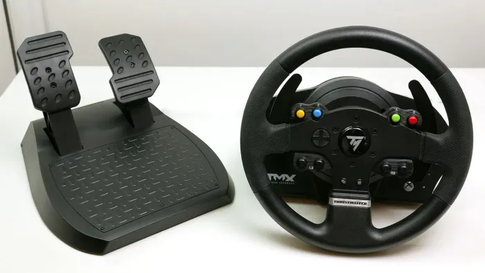 Volante Thrustmaster TMX Force Feedback - Pedais PXN PDHM Sensor Hall