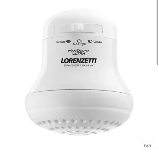 Ducha Chuveiro Maxi Ducha Ultra 5500W 127V/220V Lorenzetti