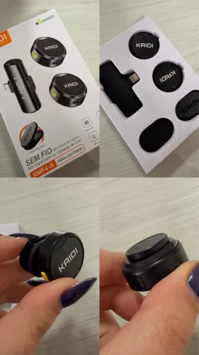 Microfone de Lapela Sem Fio Kaidi KMF4-A