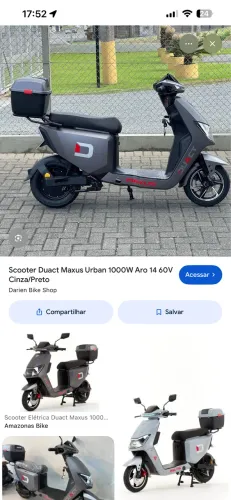 Scooter elétrica nova na garantia