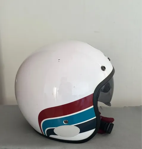 Capacete Lucca - branco interna bordo 