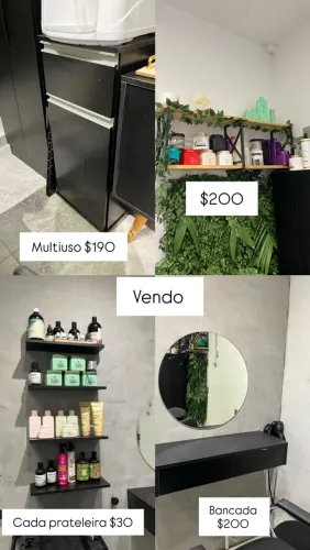 Móveis para salão, bancada, prateleira e multiuso