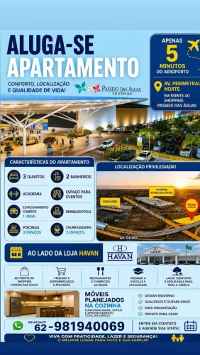 Apartamento do lado Passeios das Aguas novo
