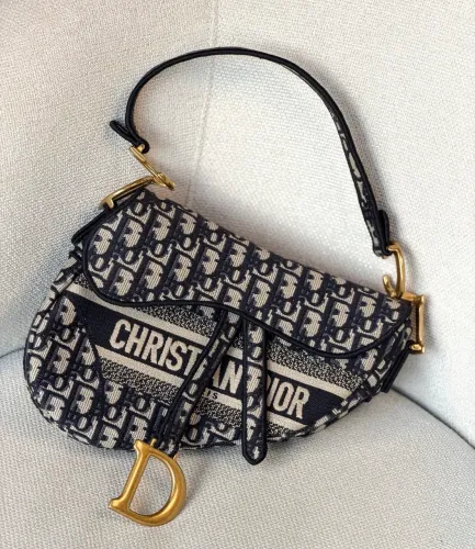 Christian Dior- bolsa de ombro azul marinho