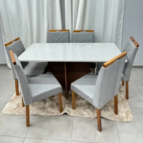 mesa de jantar helo  160x90 e 6 cadeiras california- FRETE GRATIS / ENTREGA HOJE!! 