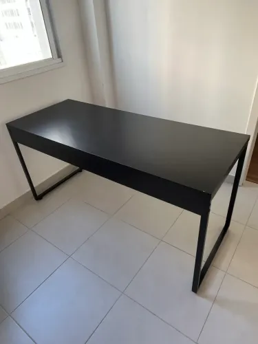 MESA ESCRITÓRIO HOME OFFICE PRETA 150CM 