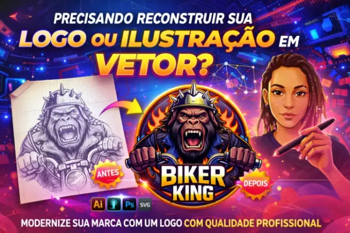 Recontrução de Logo em Vetor - Designer Profissional