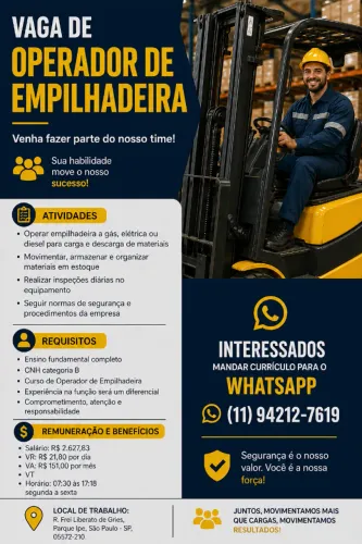 operador de empilhadeira