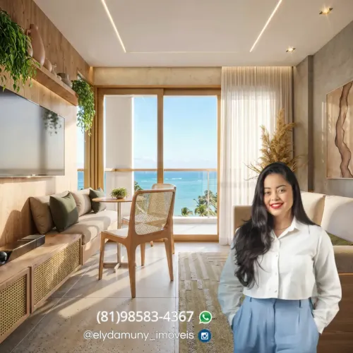 Flat Studio à Beira Mar de Tamandaré com Lazer Completo e Ótima Líquidez