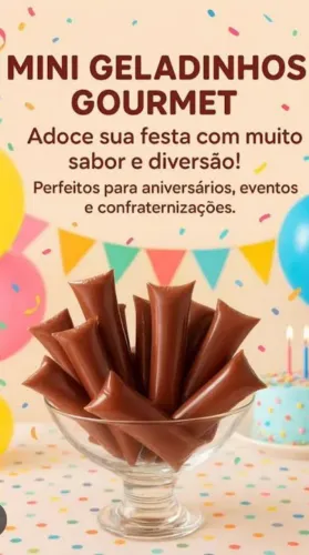 Mini geladinho gourmet para festas, eventos etc