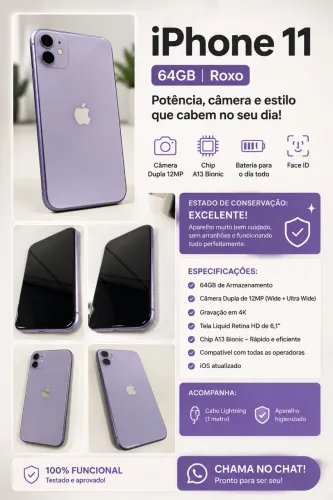 iPhone 11 64GB Roxo 
