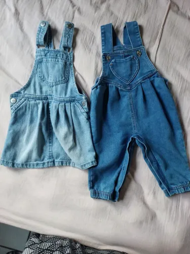 2 Jardineiras Jeans Bebê Usada
