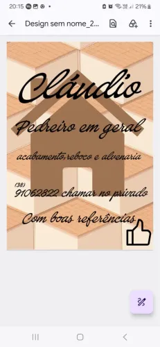 Serviço de pedreiro em geral