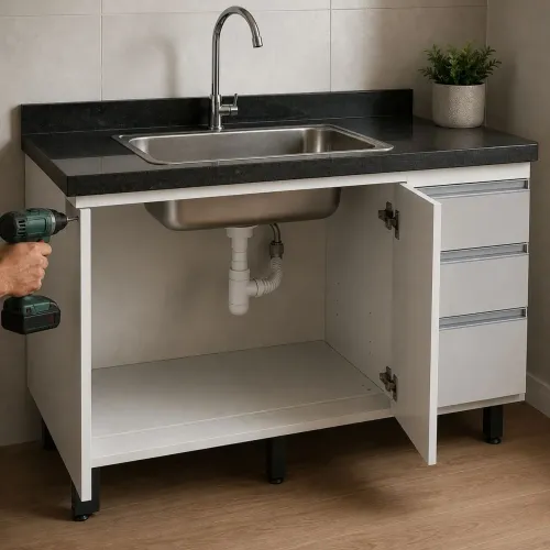 Balcão de pia montagem instalação