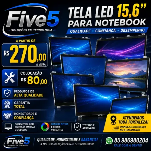 Melhor preço de Tela NOVA de Notebook em Fortaleza.