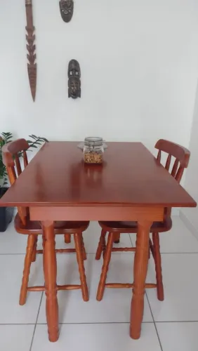 Mesa retangular+ 2 cadeiras
