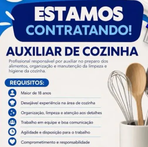 VAGA AUXILIAR DE COZINHA 5x2