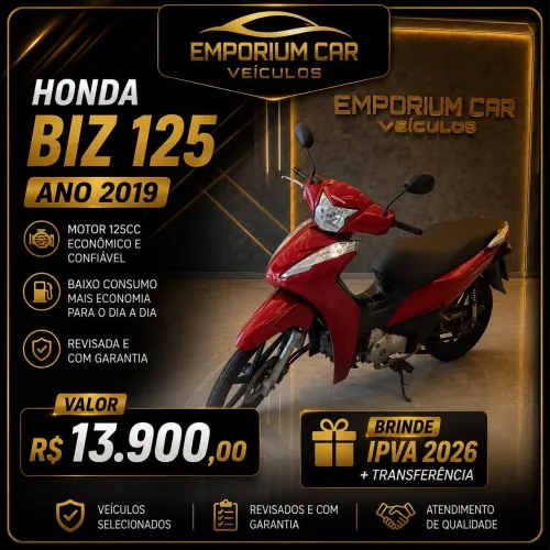 Honda BIZ 125 EX 2019, apenas 52.000 km, ótima condição!