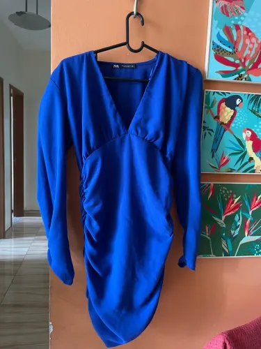 VESTIDO AZUL ROYAL ZARA