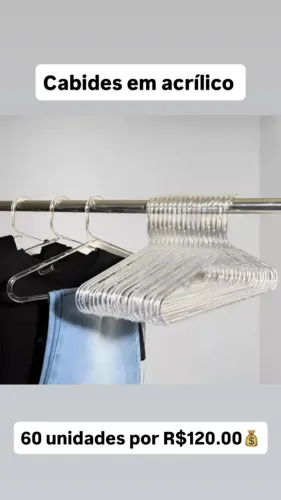 Cabides em acrílico